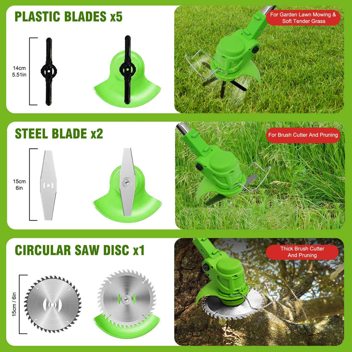 Cordless Brushless Lawn Mower Grass Trimmer And Edger Tool