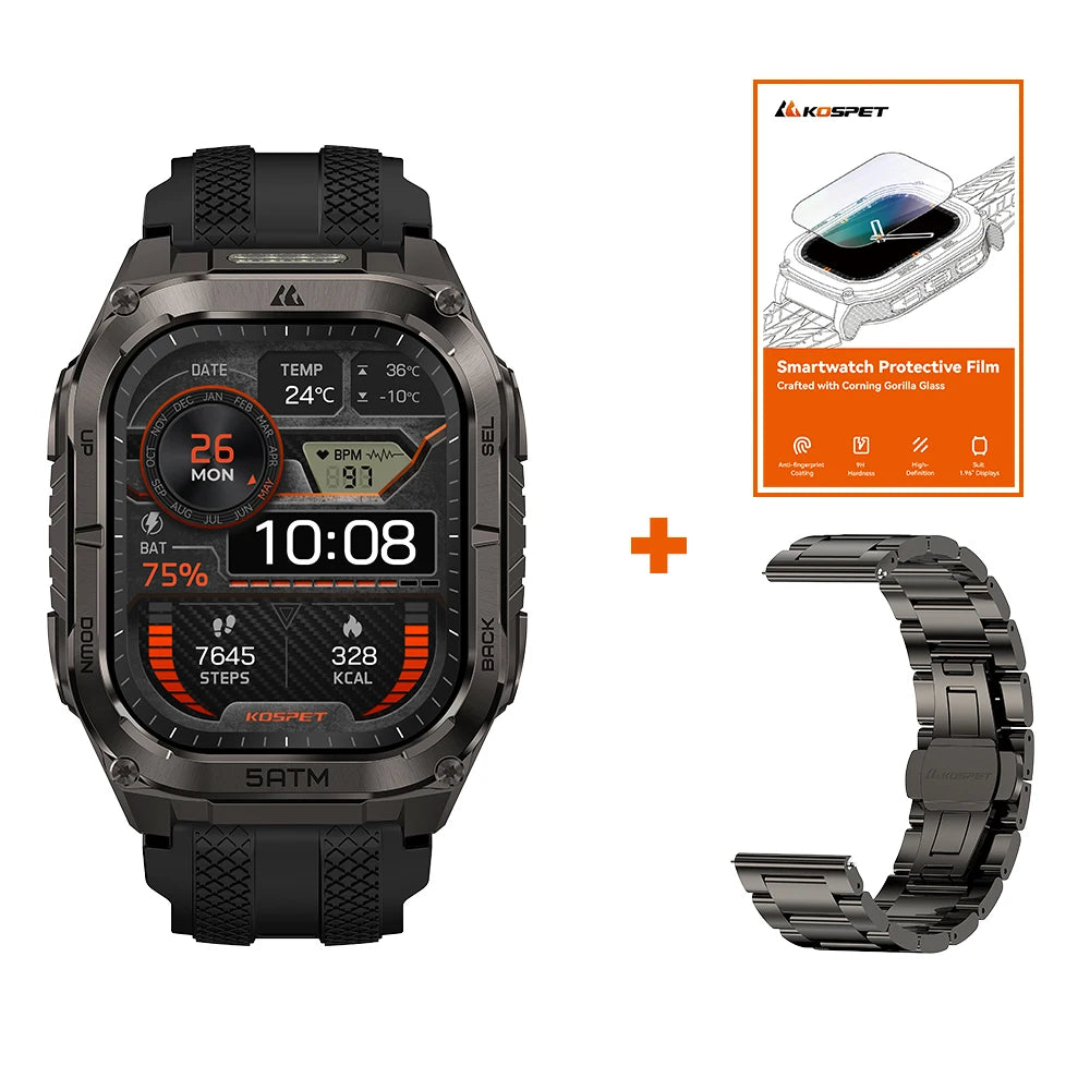Kospe Tank M4C Advanced GPS Smartwatch For Men Health Tracking