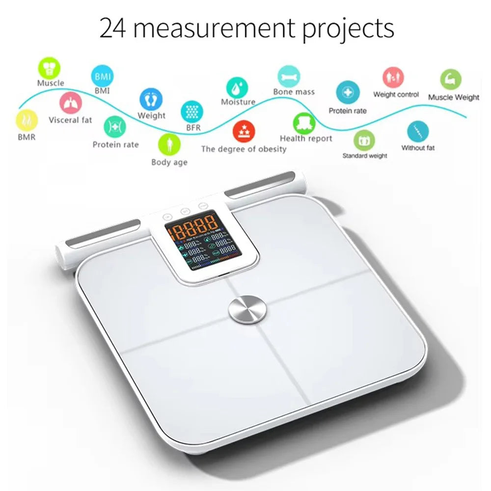 Smart Body Fat Scale With 8 Electrodes And BMI Analysis