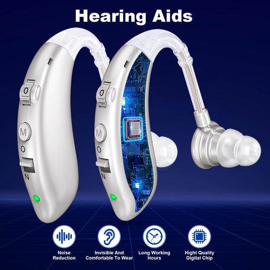 K&FCOPTEE Volume Adjustable Invisible Hearing Aids Rechargeable
