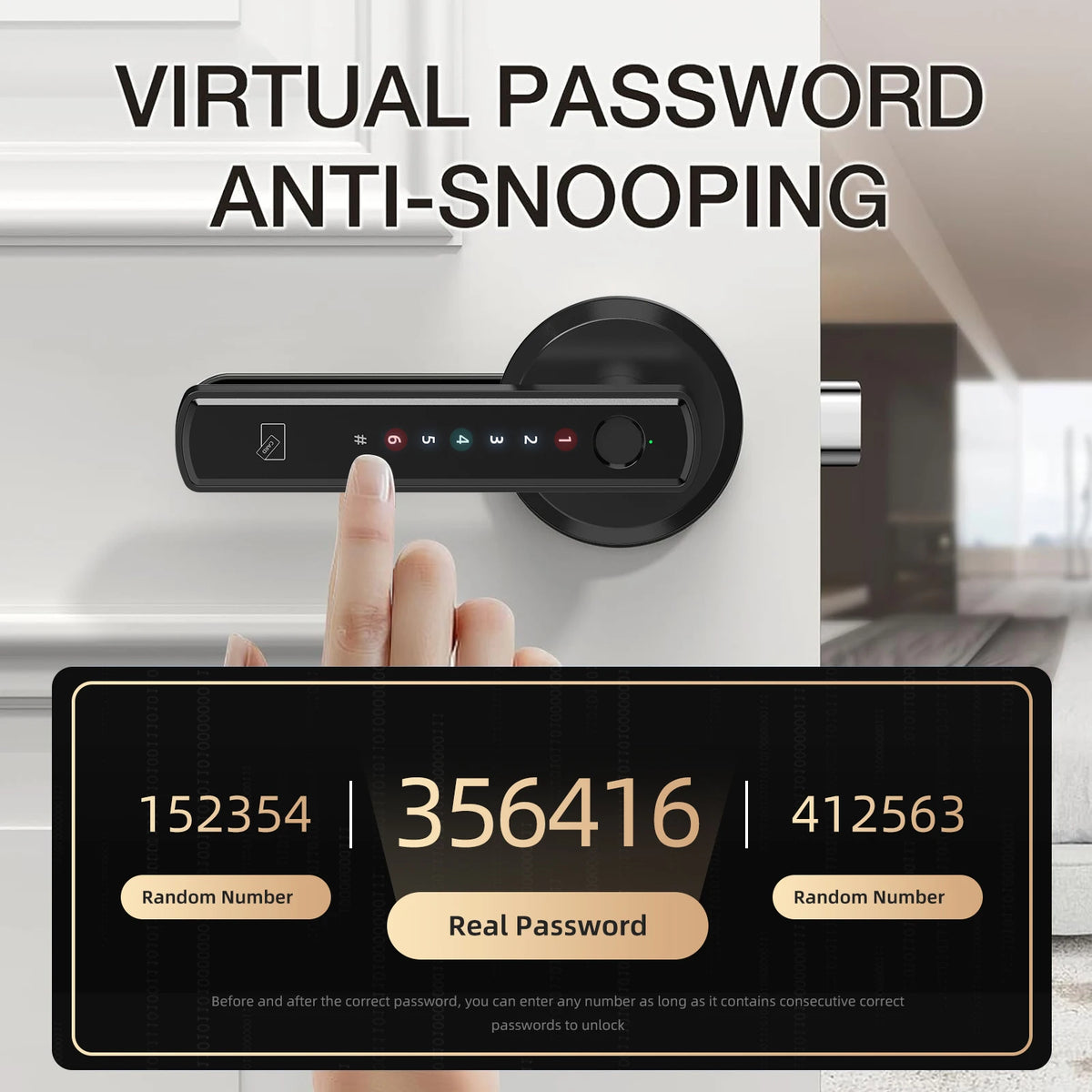 Viladepot Smart Fingerprint Door Lock With Bluetooth App And Keypad