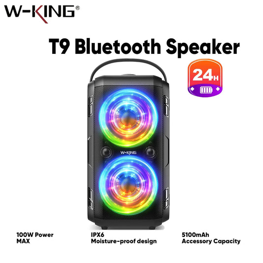 W-King 180W Peak Party Bluetooth Speaker With Subwoofer