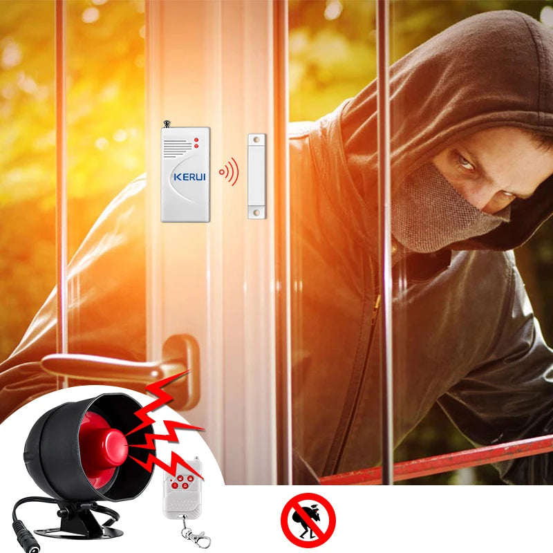 KERUI Wireless Security Alarm Kit With Door And Motion Sensors