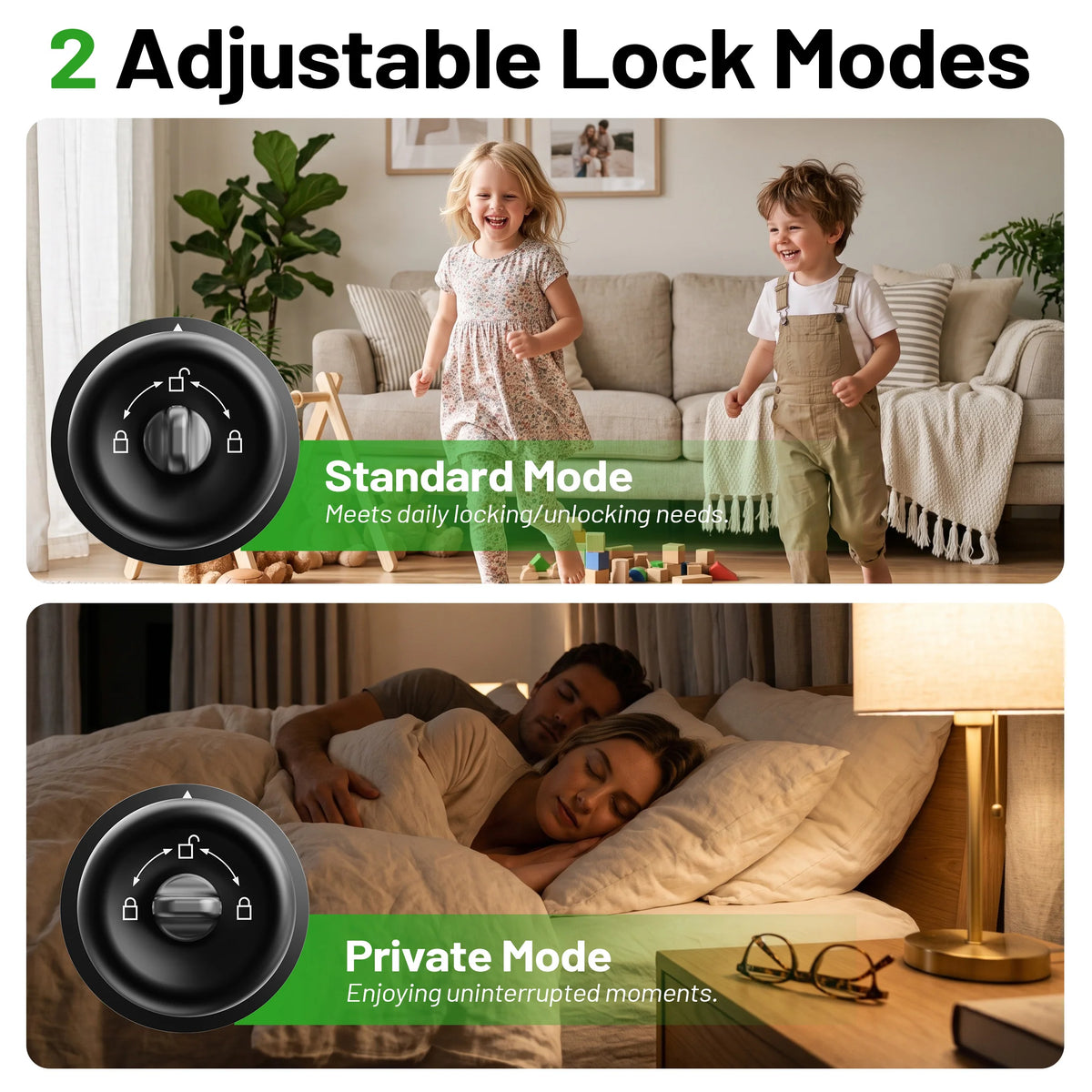 YFK Fingerprint Door Lock Knob With Tuya App Control