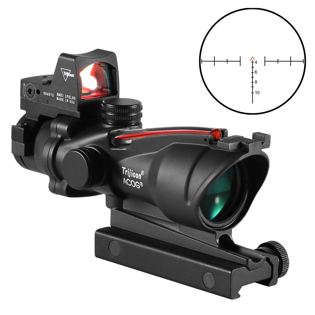 Nabila Adjustable Tactical Rifle Scope With Red Dot For Hunting