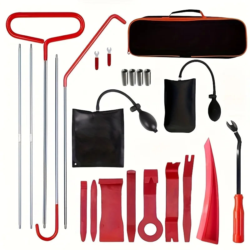 Car Door Tool Kit With Inflatable Pump And Reach Gripper