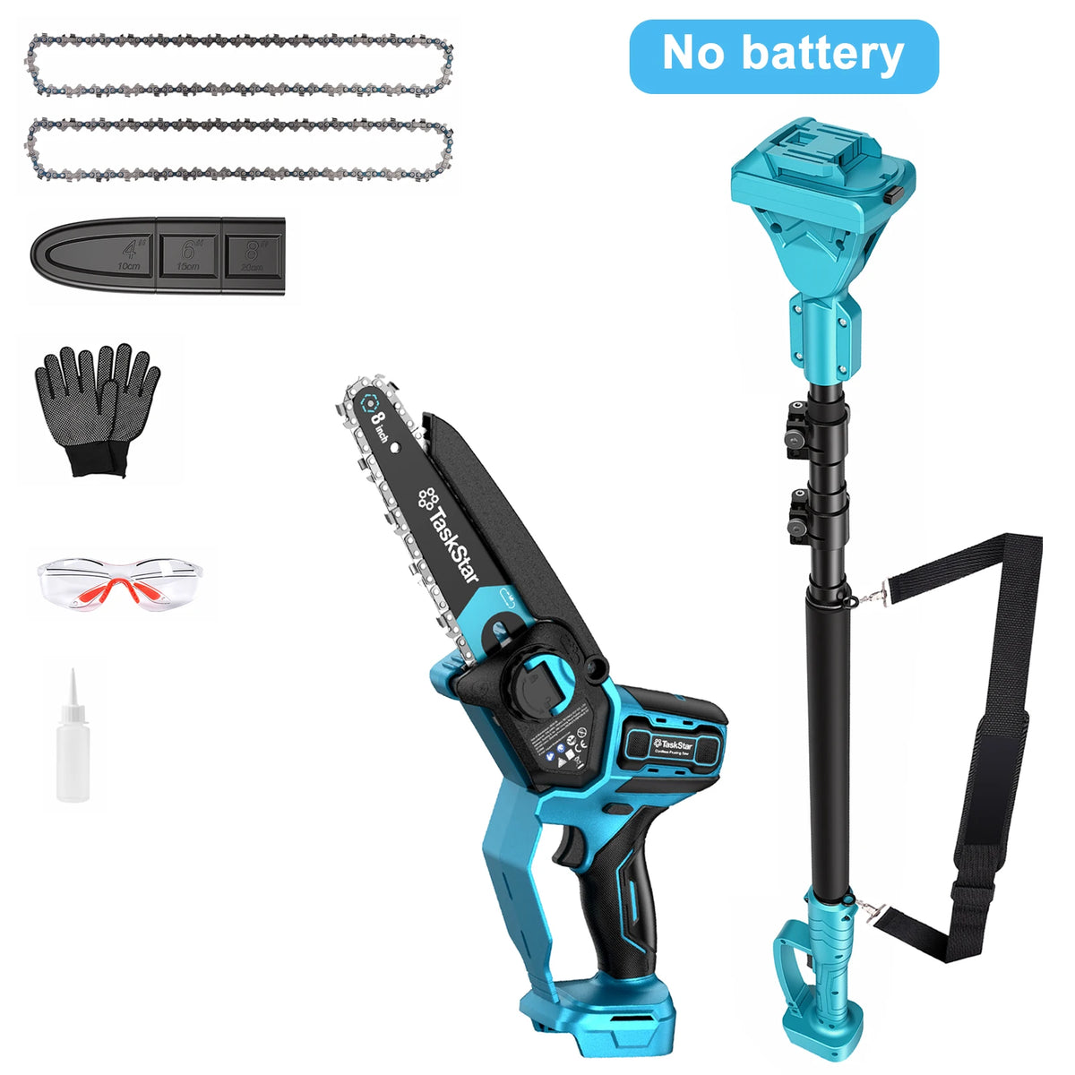 TaskStar Telescopic Pole Saw And Brushless Chainsaw Combo