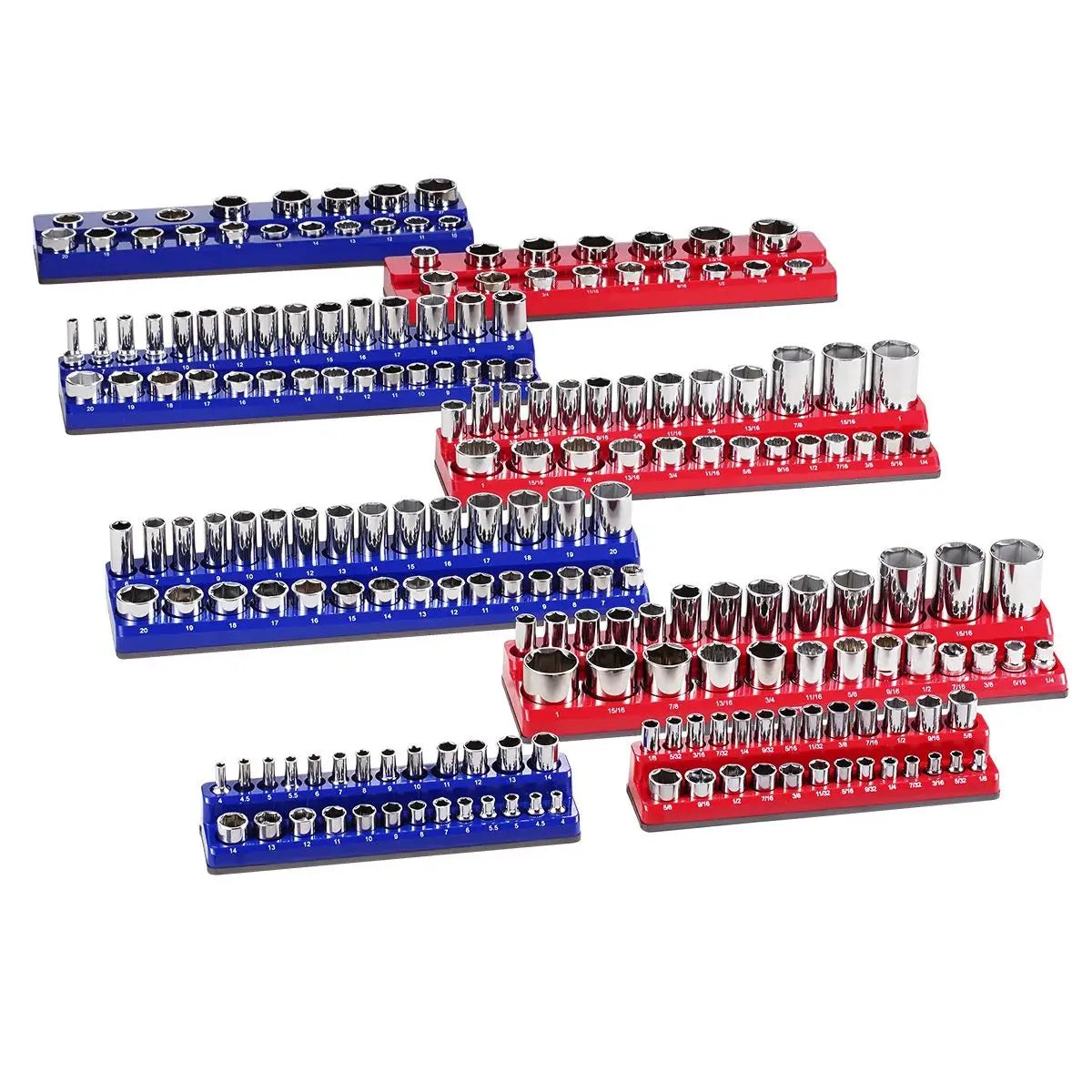 SucceBuy Magnetic Socket Organizer Set 6/8 Pieces With Clear Labels