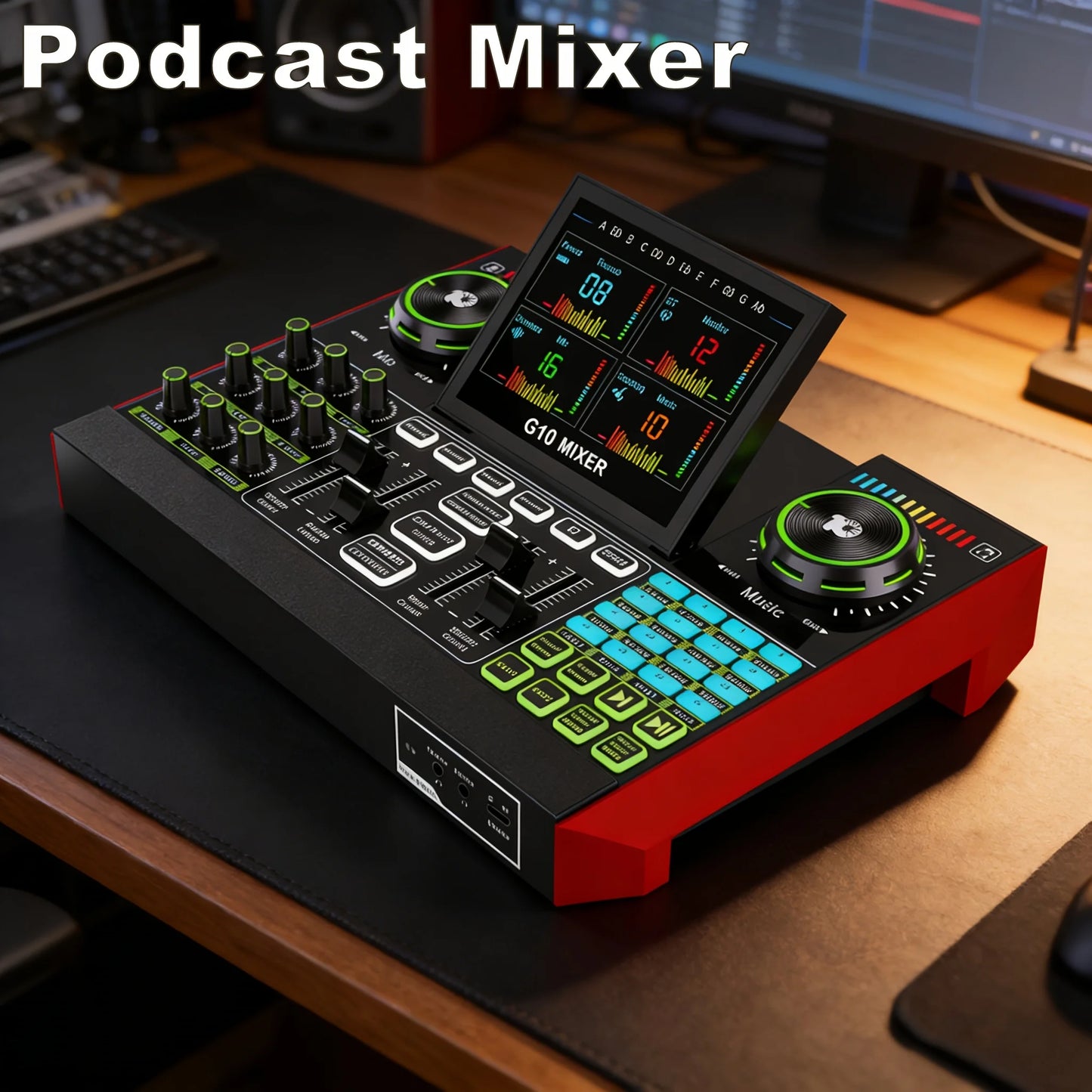 Tenlamp G10 Audio Mixer And Sound Card With Voice Changer And DJ Effects