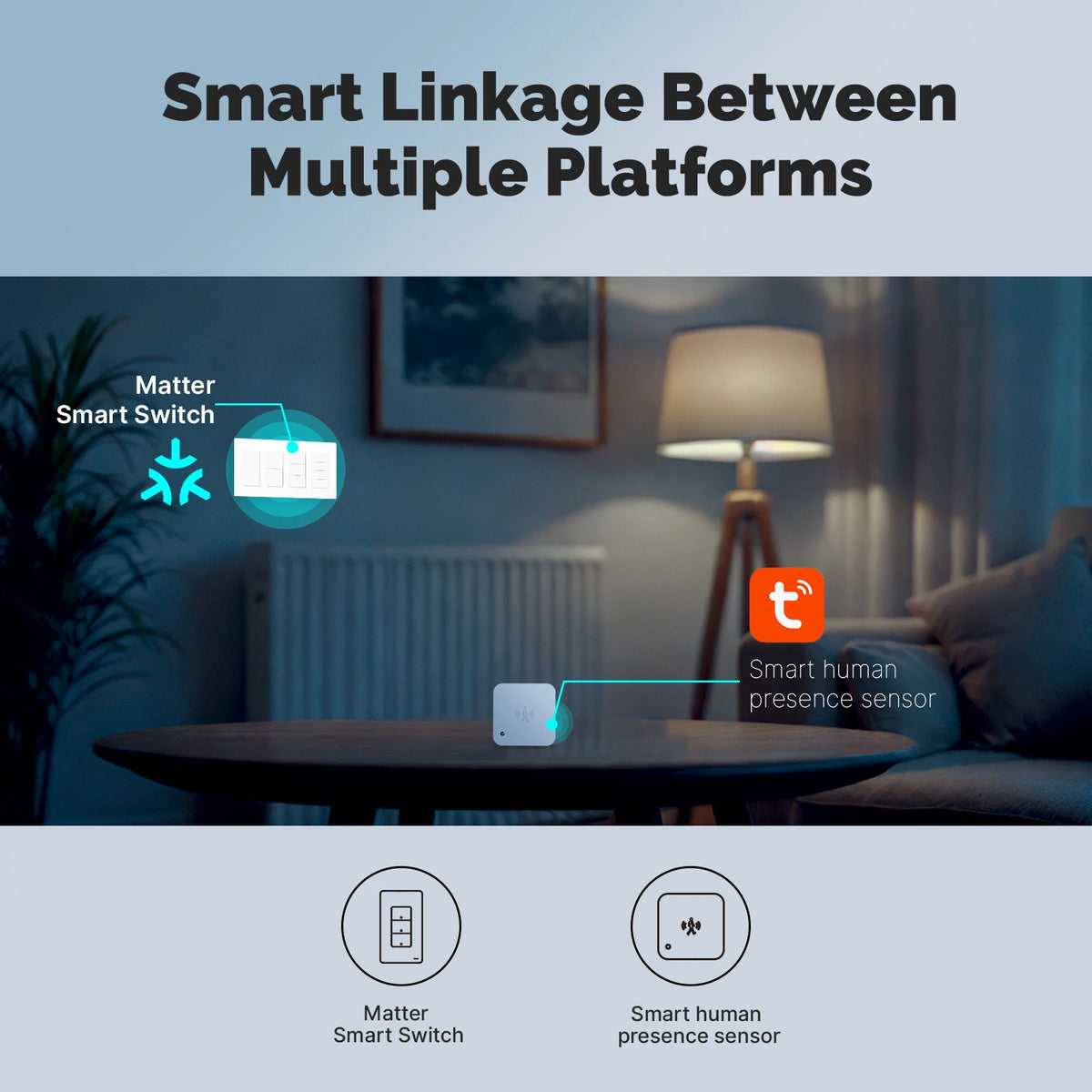 MOES Matter WiFi Smart Light Switch With Voice Control