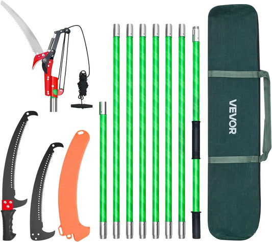 VEVOR Extendable Pole Saw With Steel Blade Tree Pruner For Palms Shrubs