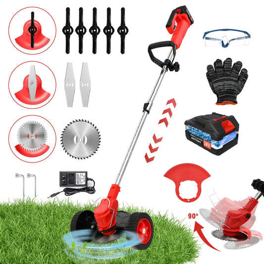 21V Cordless Weed Trimmer Edger 3 In 1 Garden Tool
