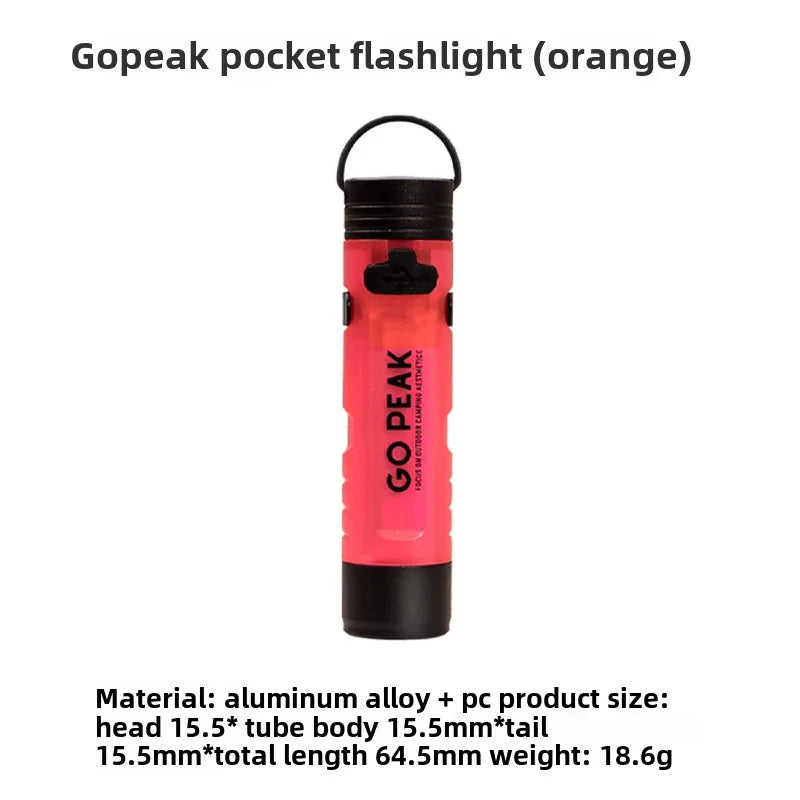 Gopeak USB Rechargeable LED Pocket Flashlight Clip Hat Light