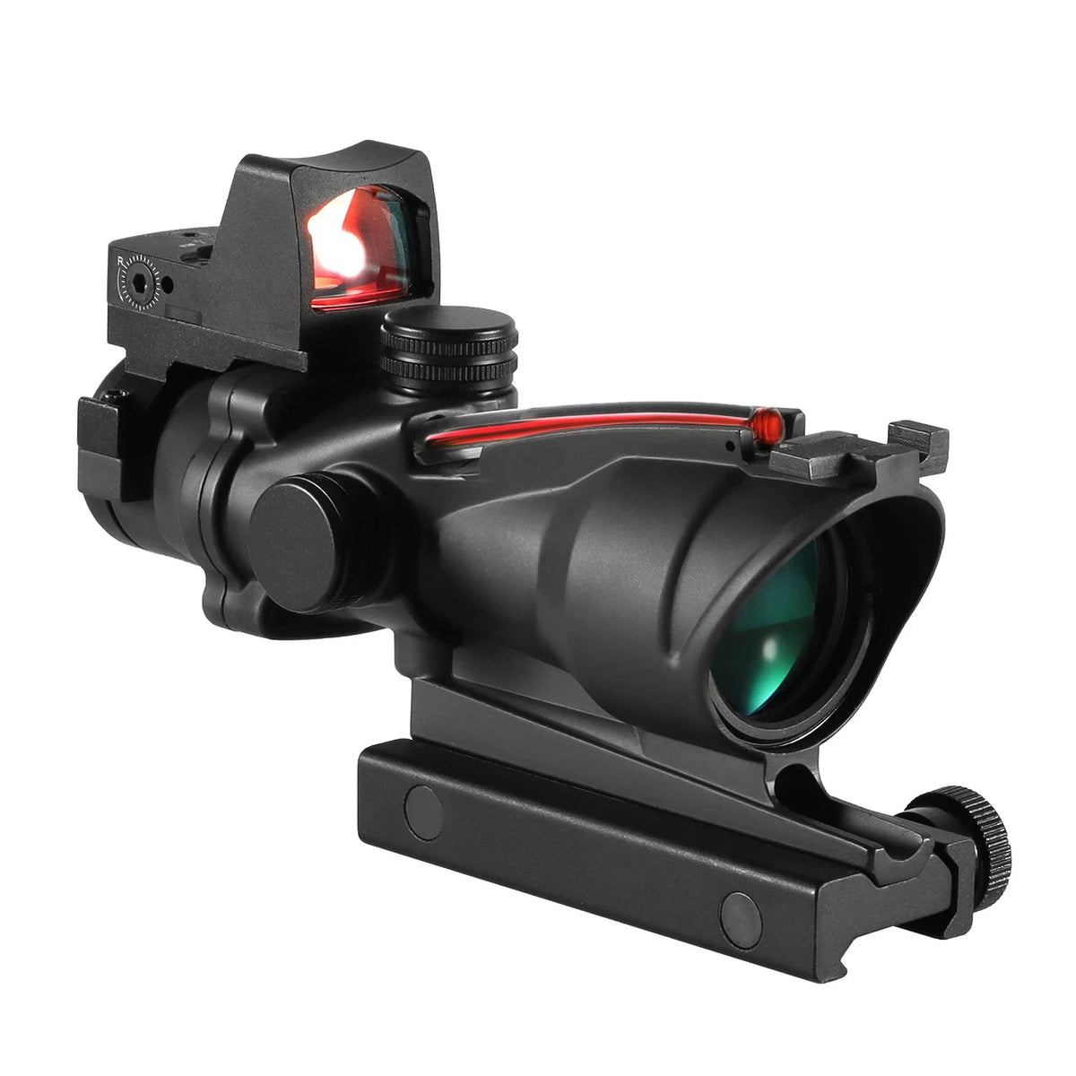 Nabila Adjustable Tactical Rifle Scope With Red Dot Sight