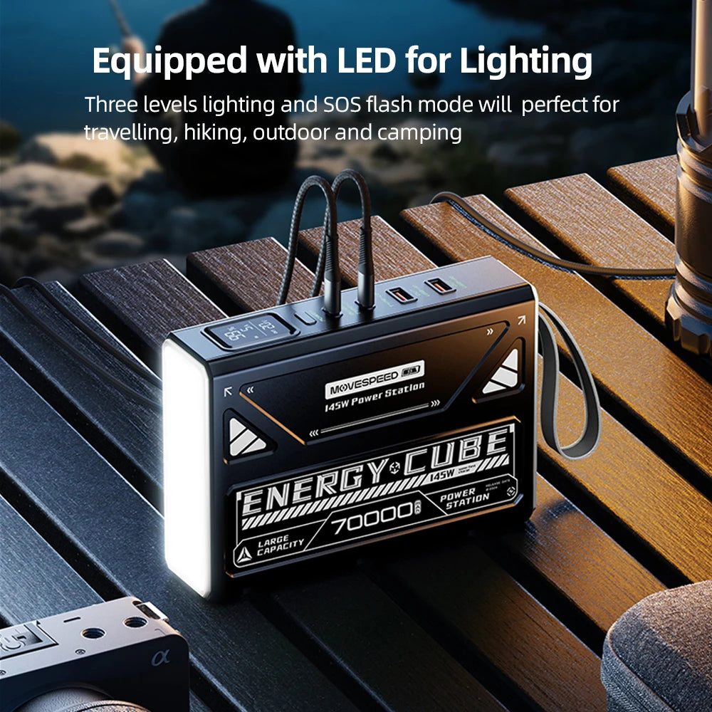 LED Camping Lantern 70000mAh Emergency Light For Outdoors