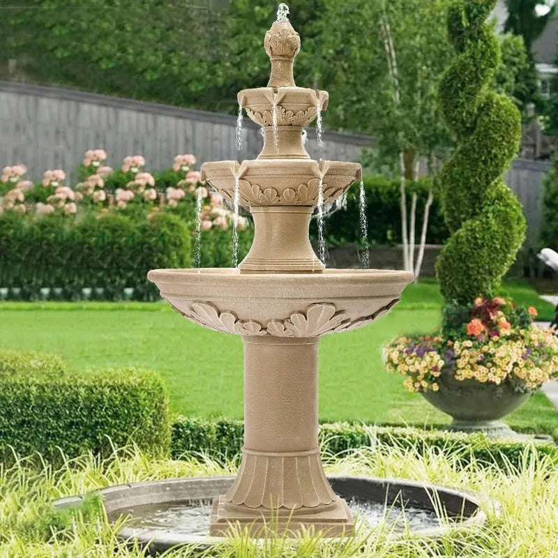 Italian Outdoor Water Fountain Garden Decor Durable Resin