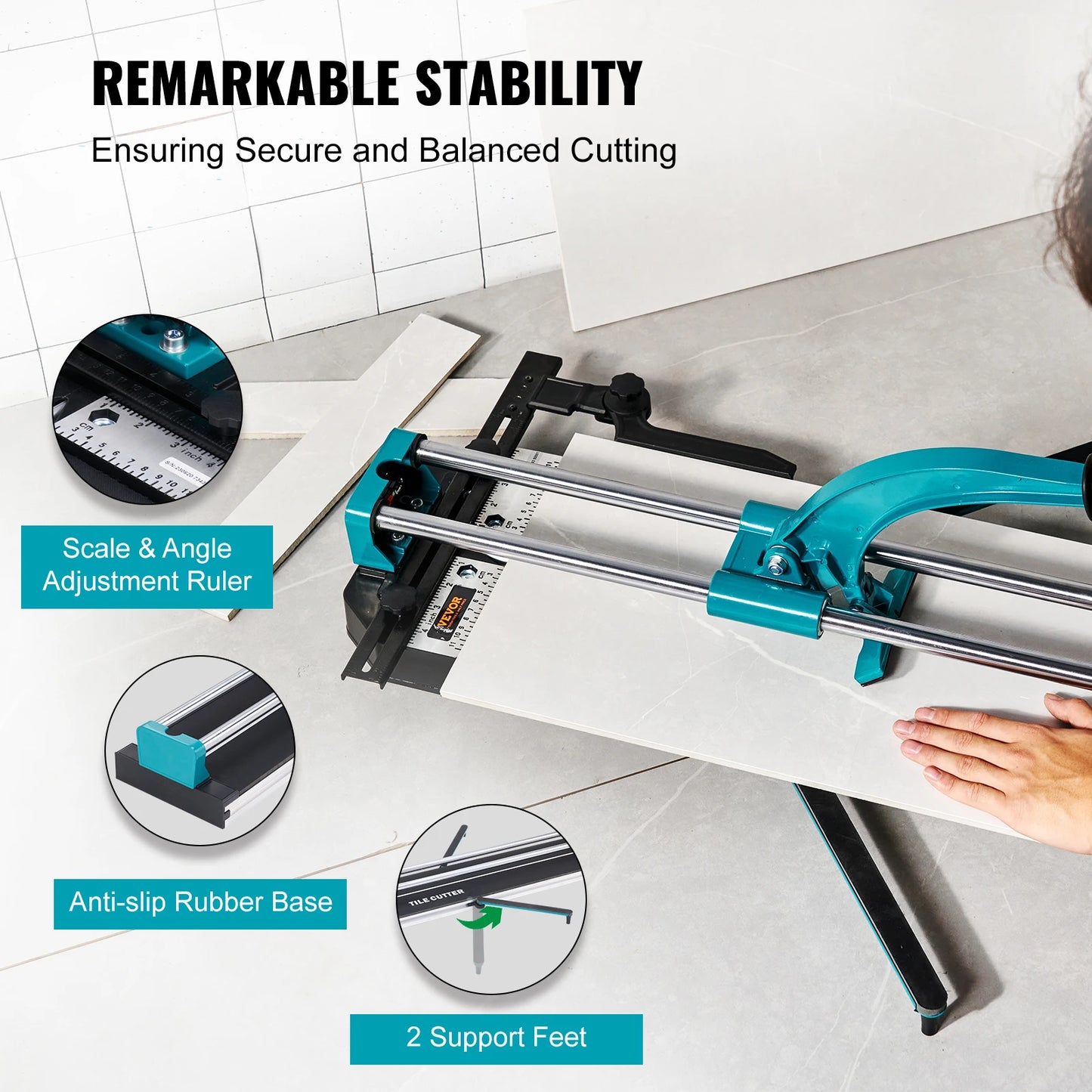 Manual Tile Cutter With Laser Positioning For Porcelain Tiles