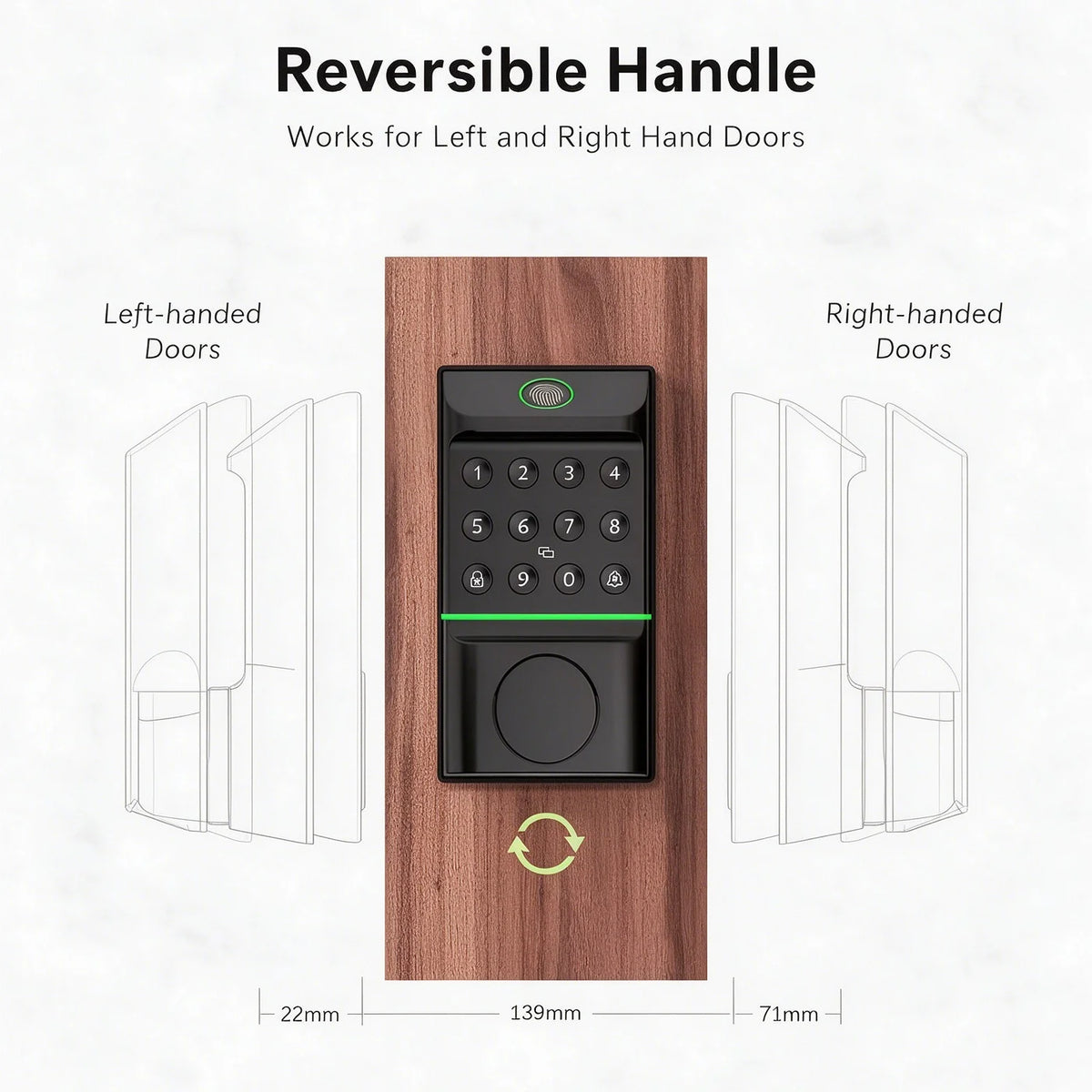 Viladepot Fingerprint Smart Door Lock Keyless Entry App Control