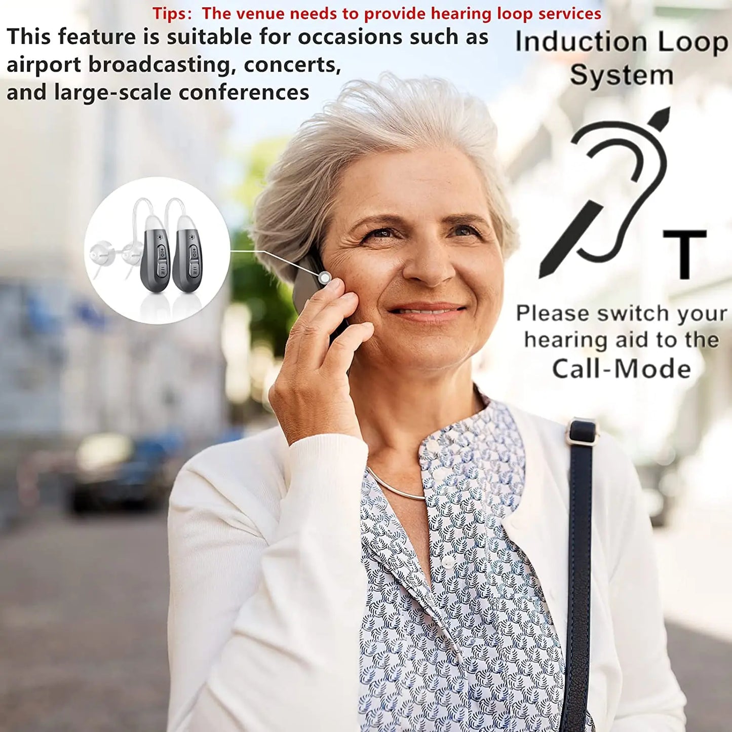 Jinghao Digital Hearing Aids Rechargeable Invisible BTE for Elderly