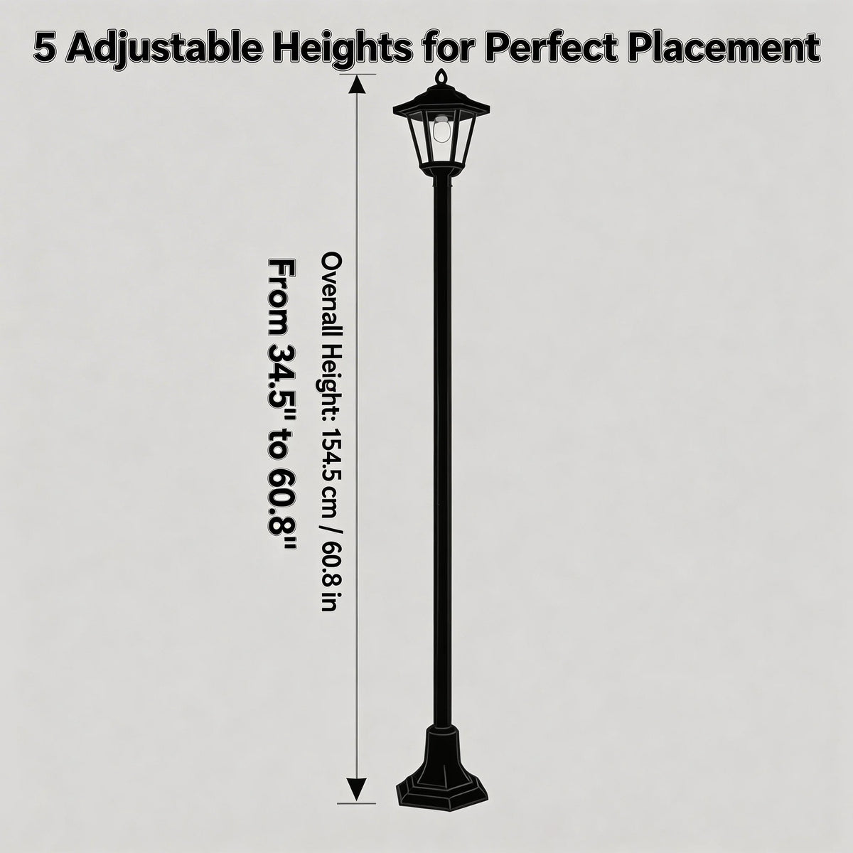 Waterproof Solar Post Lights With Dusk To Dawn LED Lighting