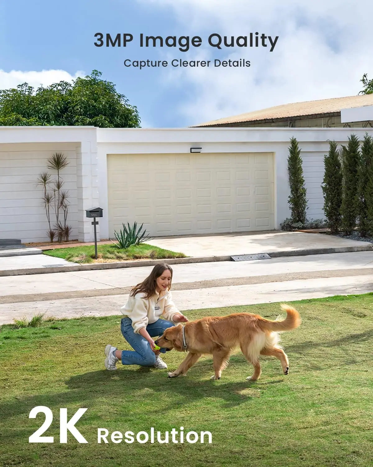 IEGEEK 2K Wireless Outdoor Security Camera With Rechargeable Battery