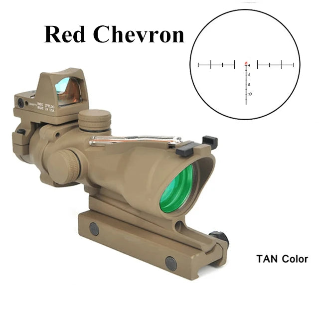 Nabila Adjustable Tactical Rifle Scope With Red Dot For Hunting