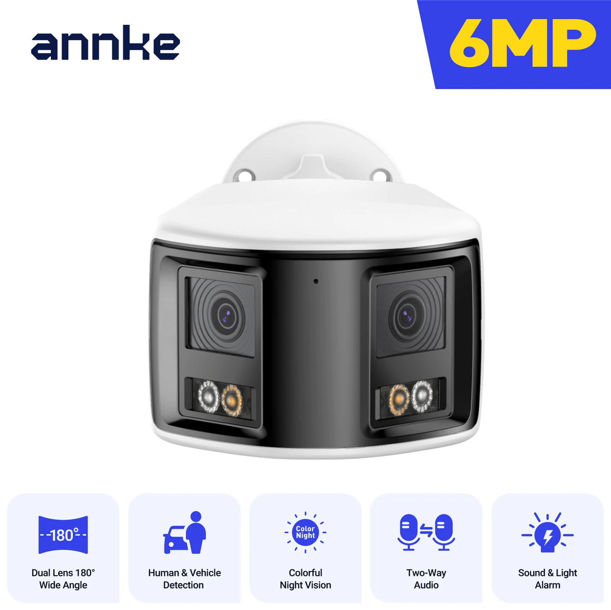 ANNKE Smart Home Dual Lens Outdoor PoE Security Camera