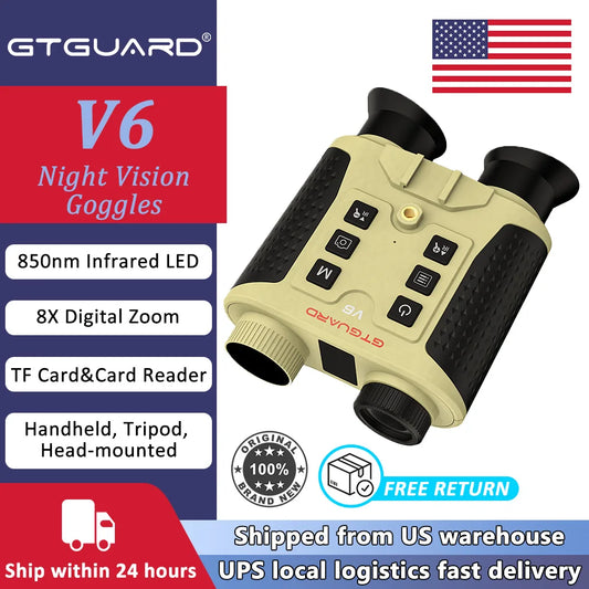 GTGUARD V6 Infrared Night Vision Goggles With 4K Photo Recording