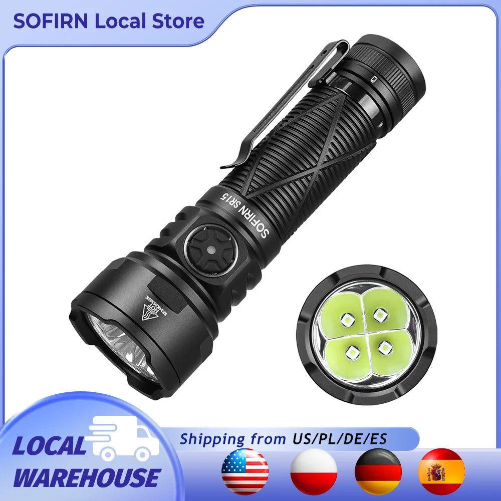 Sofirn SR15 4500LM USB C Rechargeable LED Flashlight