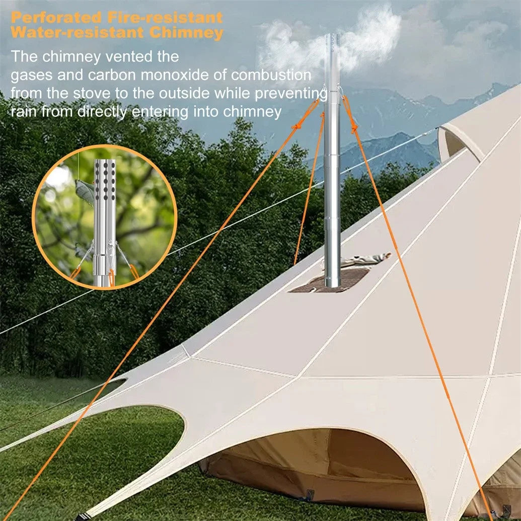 Hot Tent Wood Burning Stove Portable Outdoor Heater And Cooktop