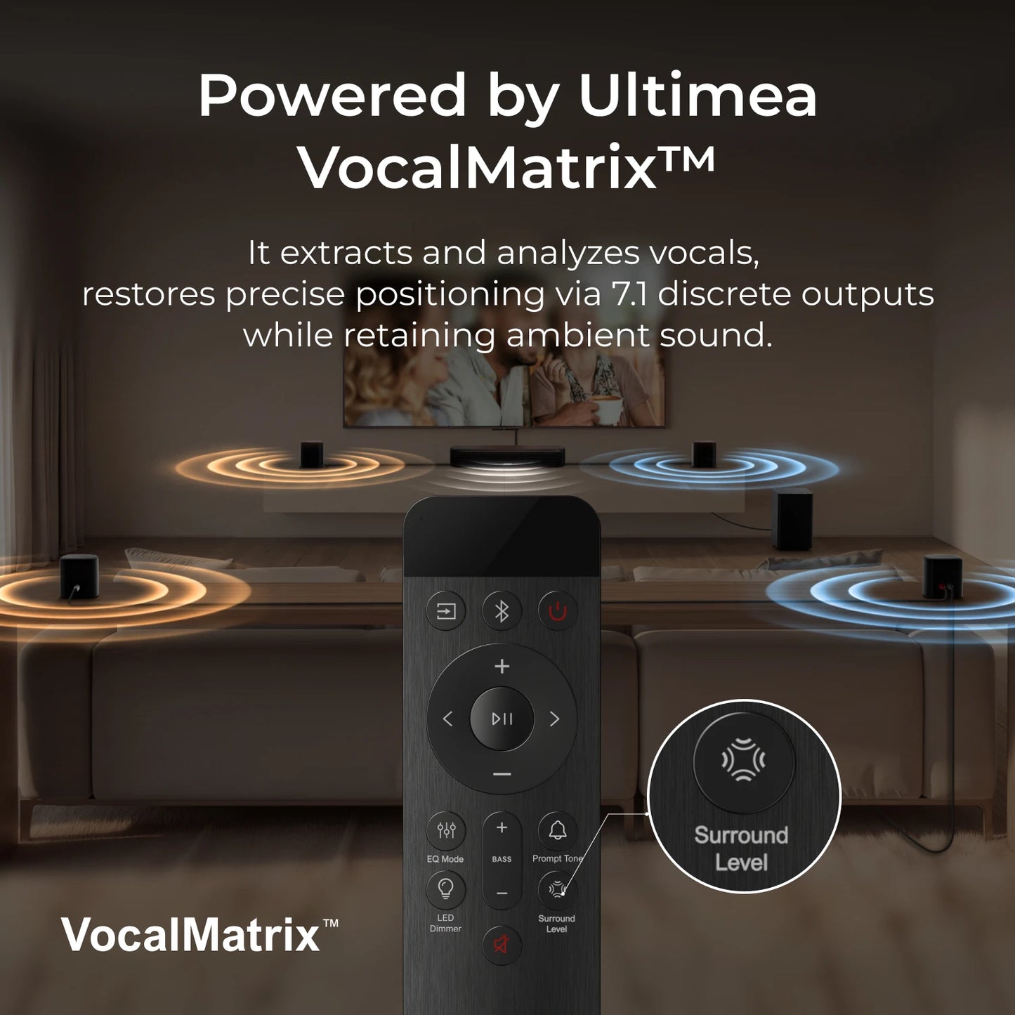ULTIMEA 350W 7.1 Channel Virtual Surround Soundbar With App Control