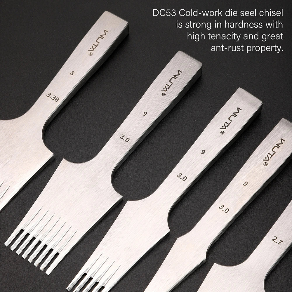 WUTA Leather Chisel French Style Pricking Iron Die Steel Tool