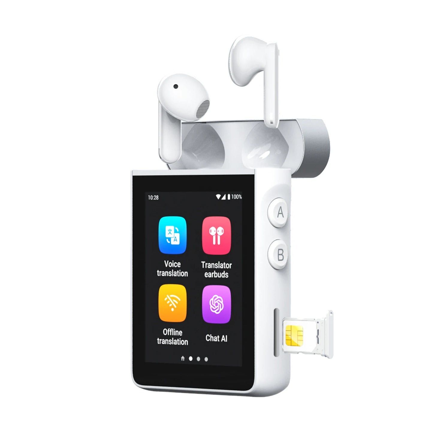 Wooask A9 AI Translator Earbuds 4G SIM Supported Real-Time Translation