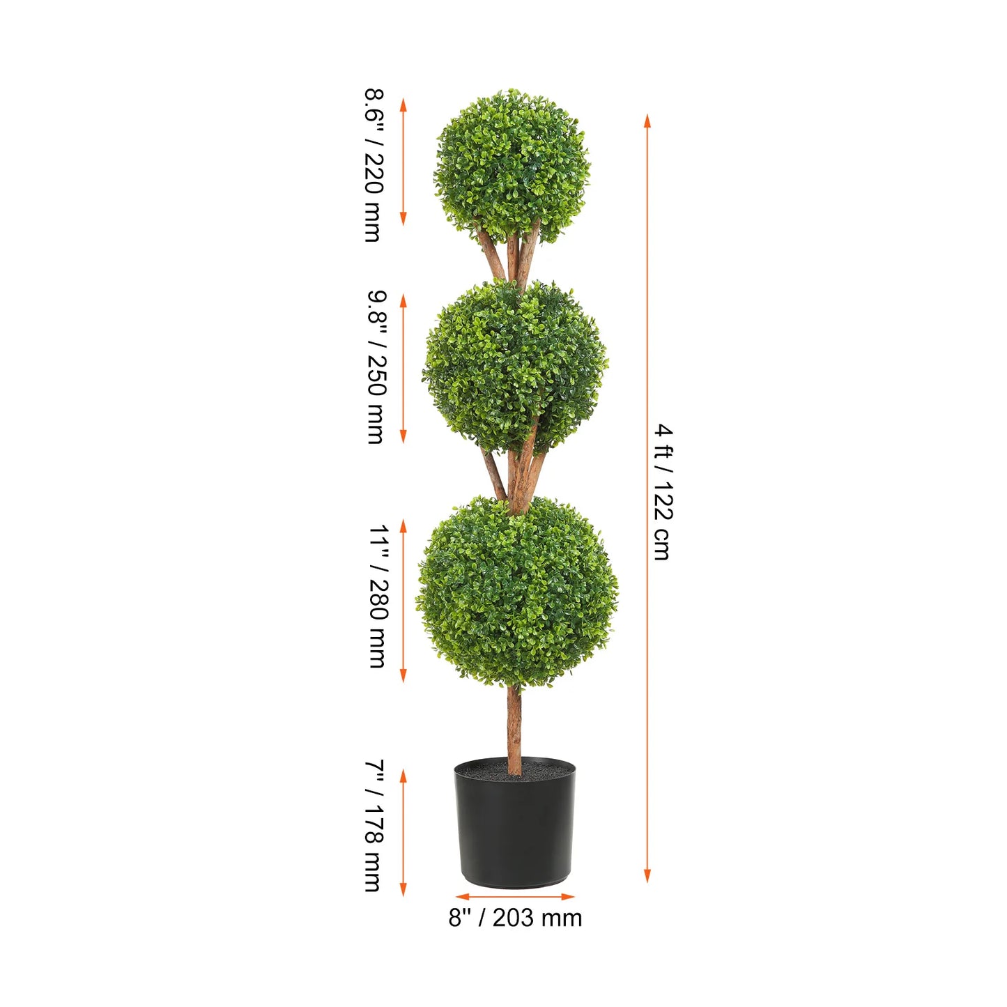 Artificial Boxwood Tower Topiary Spiral Plant For Outdoor Decor