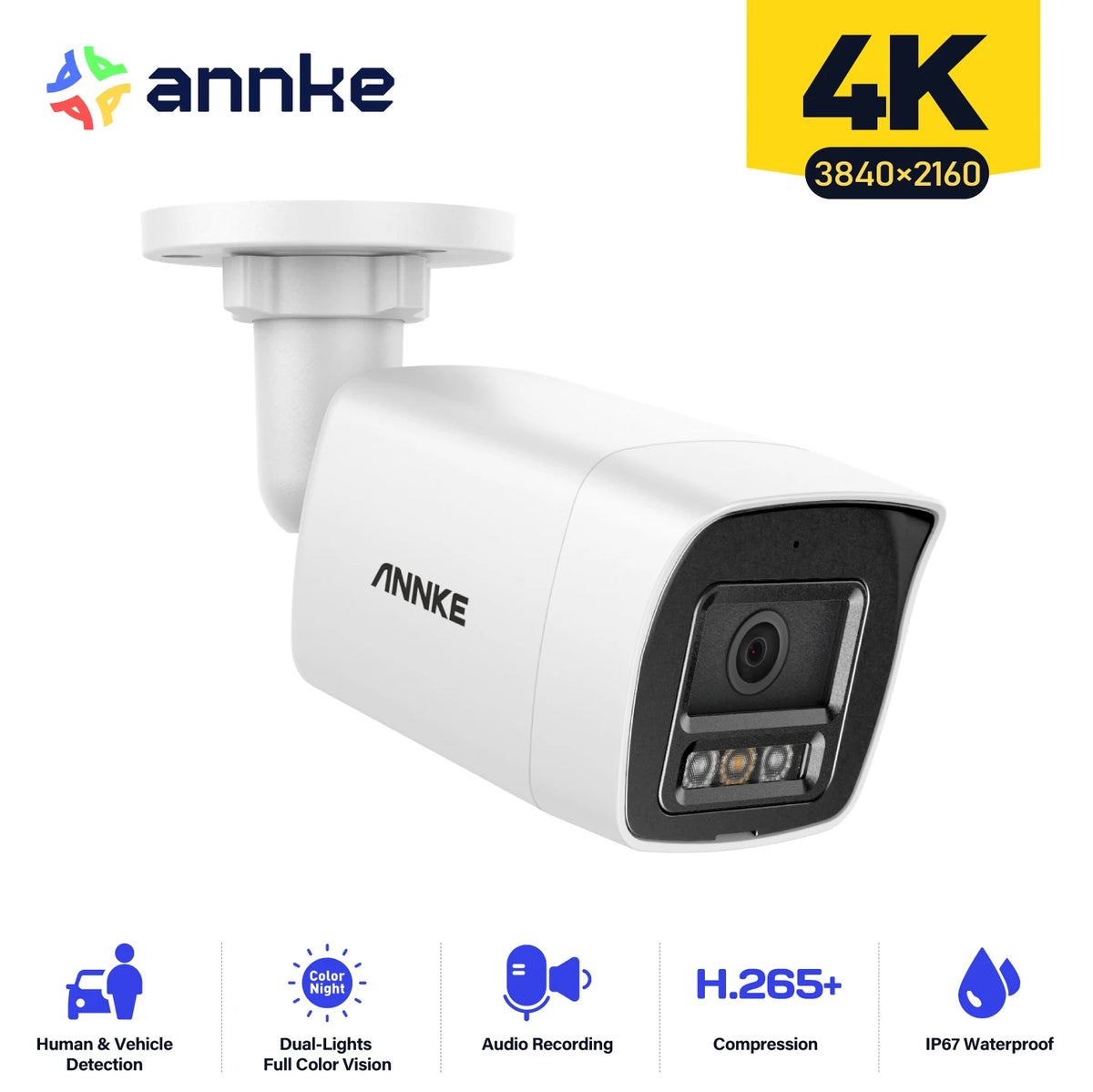 ANNKE Smart Dual Light Outdoor Bullet PoE Security Camera
