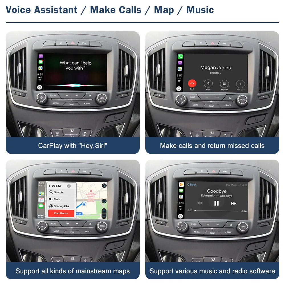 Road Top Wireless CarPlay for Buick Regal 2013-2017 Android Auto Interface Mirror Link AirPlay Car Play Function