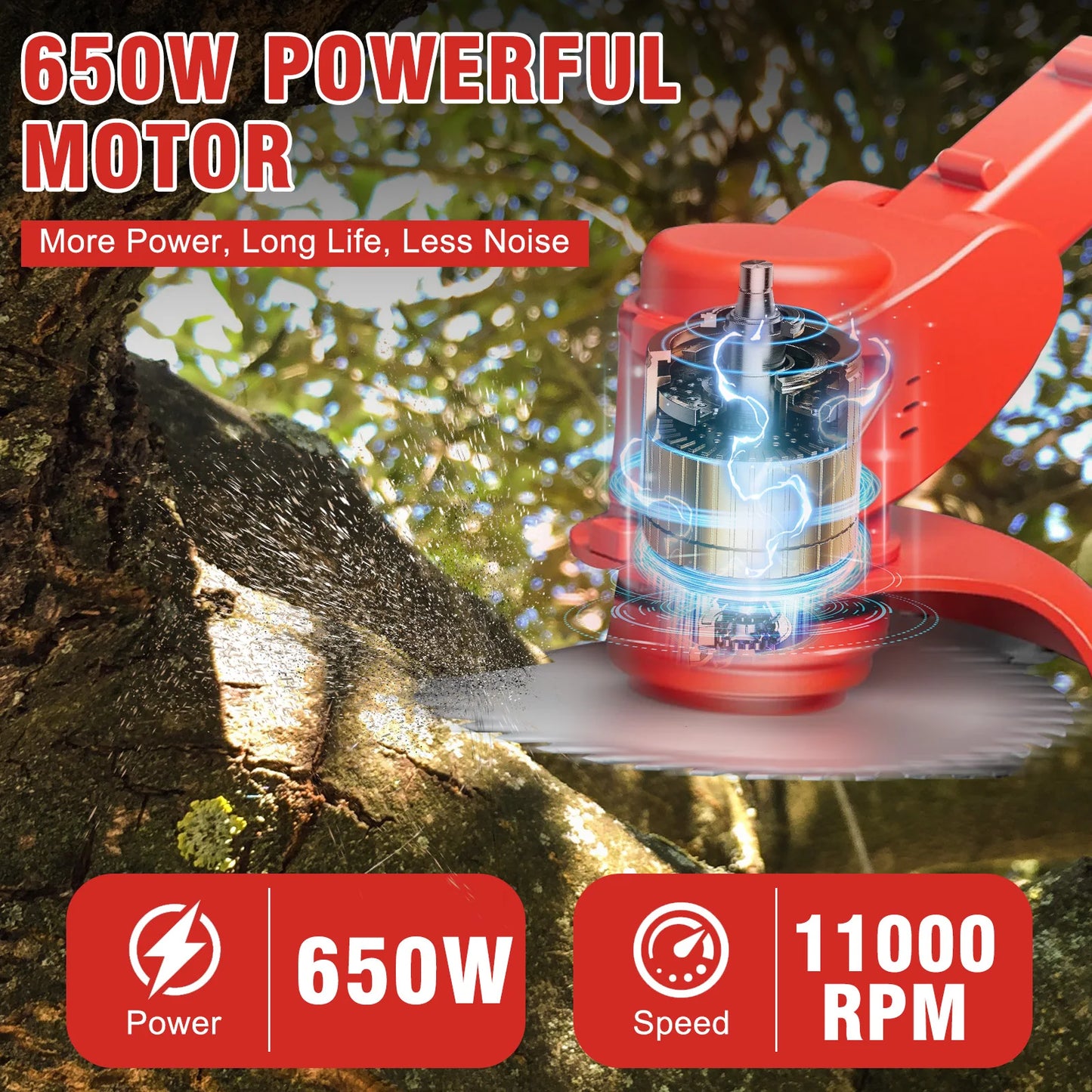 21V Cordless Weed Trimmer Edger 3 In 1 Garden Tool