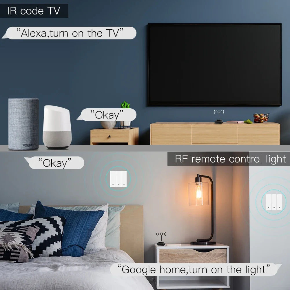 WiFi RF IR Universal Remote Controller For Alexa Google Home