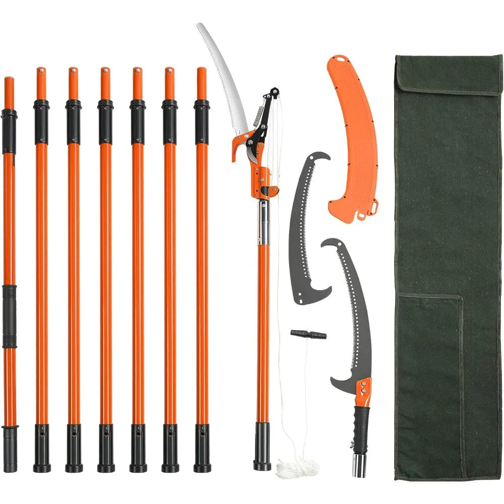 VEVOR Extendable Pole Saw With Steel Blade Tree Pruner For Palms Shrubs