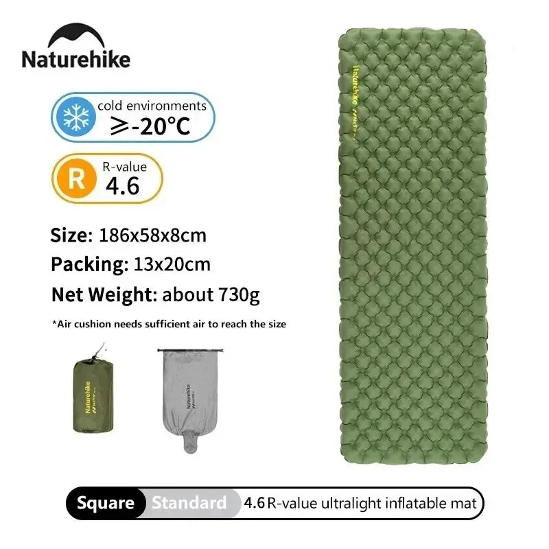 Naturehike Insulated Inflatable Sleeping Pad for Camping Comfort