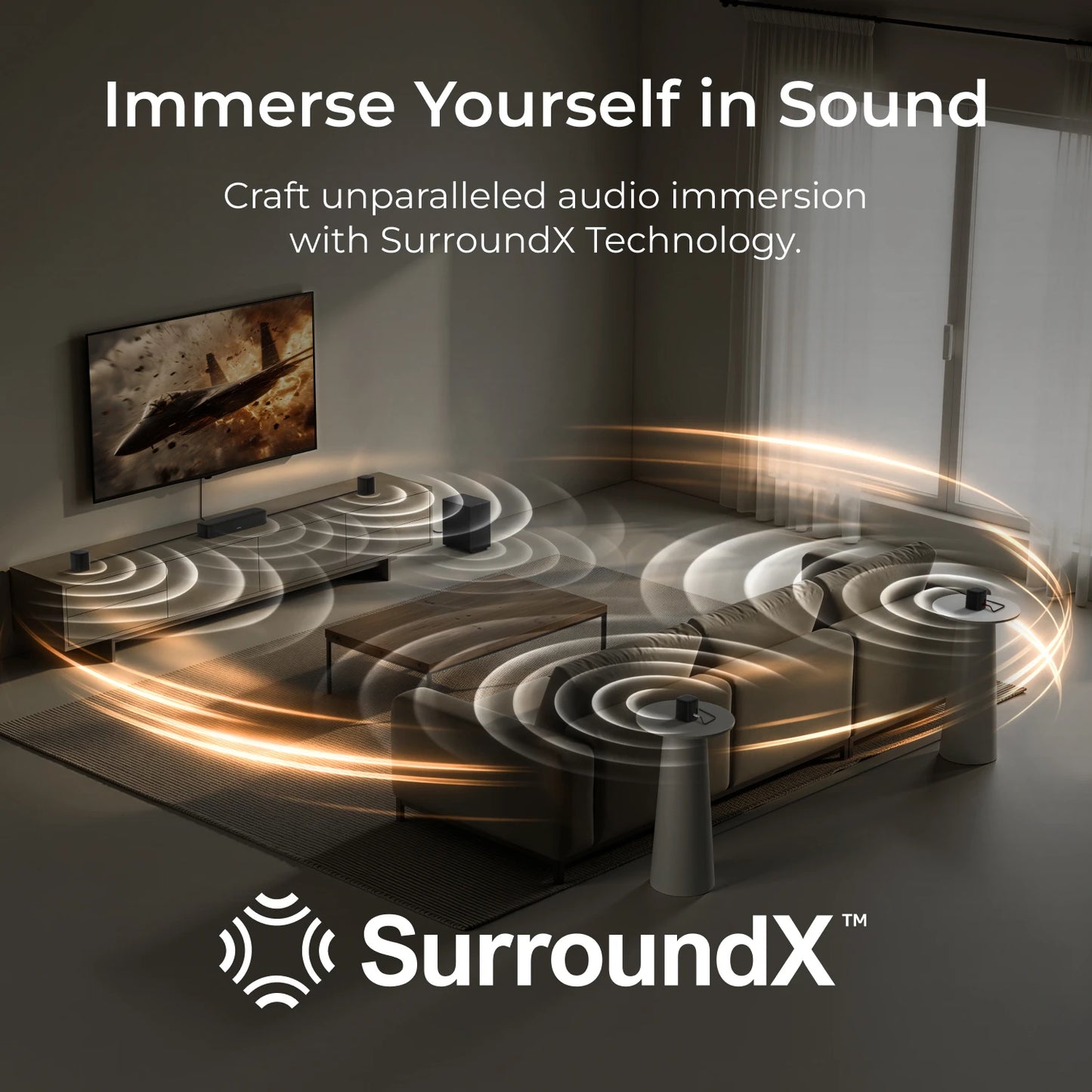 ULTIMEA 350W 7.1 Channel Virtual Surround Soundbar With App Control