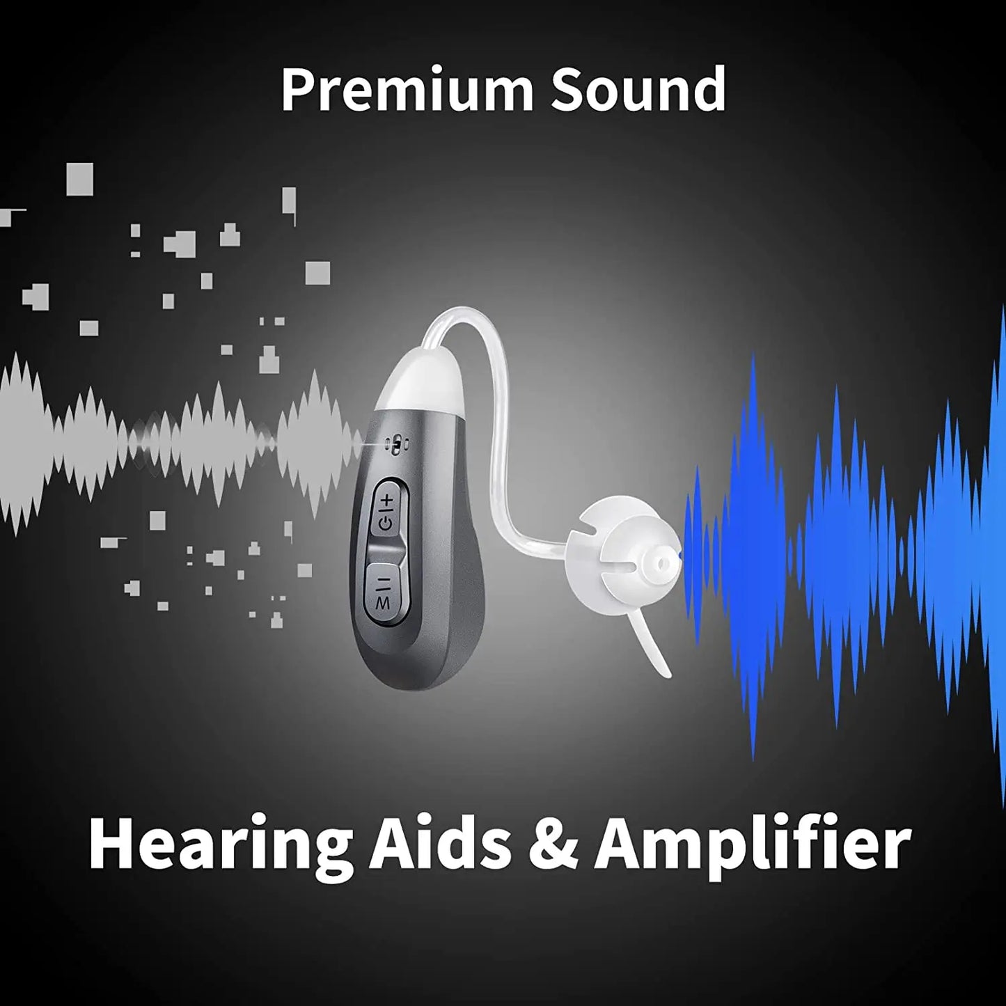 Jinghao Digital Hearing Aids Rechargeable Invisible BTE for Elderly