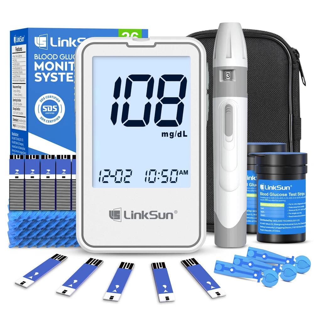 Linksun Blood Glucose Monitor G-425-1 Lancing Device Diabetes Kit