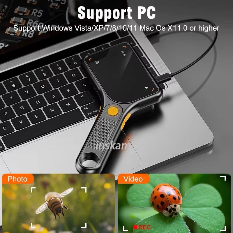 Digital Handheld Microscope With 3 Inch IPS Screen Autofocus 500x