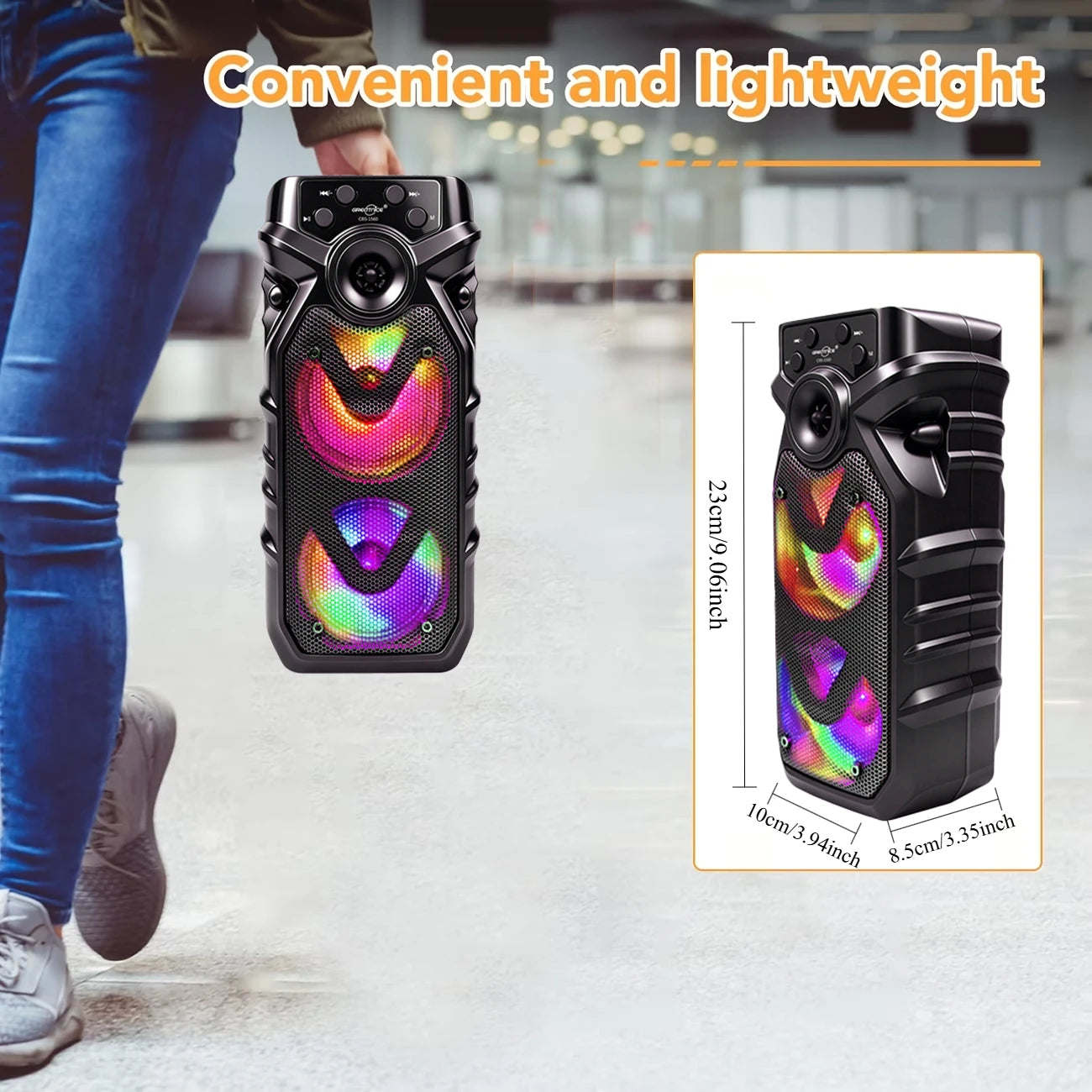 Wireless Bluetooth Portable Speaker and PA System for Guitar