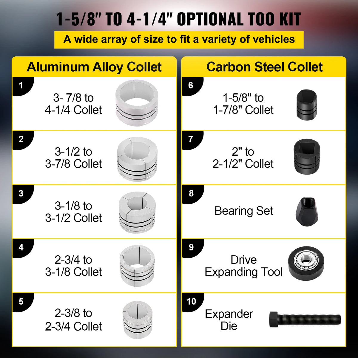 VEVOR Exhaust Pipe Stretcher And Expander Kit With Case