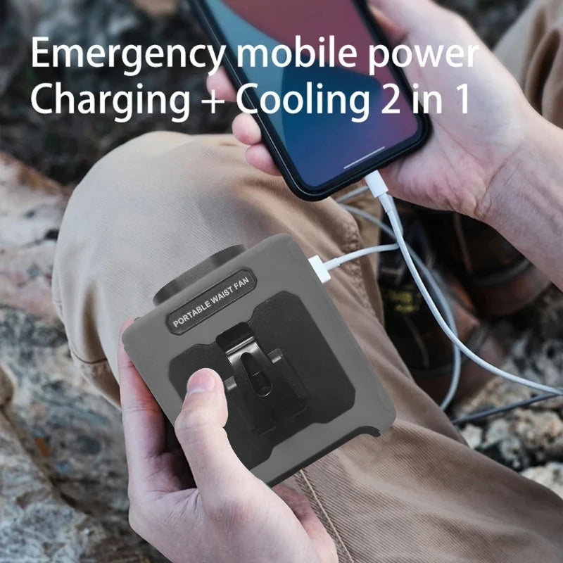 Portable Neck Fan With 10000mAh Battery, Hands-Free Clip, Flashlight