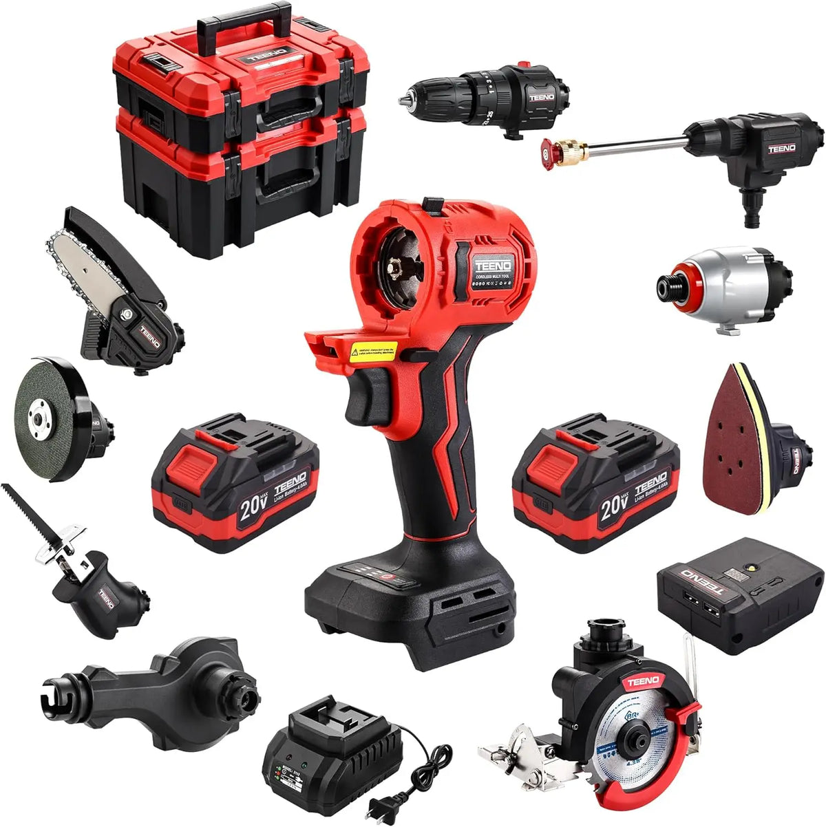 20V Brushless 9 In 1 Cordless Power Tool Combo Kit