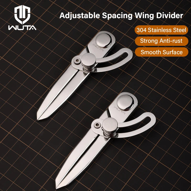 Wuta 304 Stainless Steel Wing Divider Adjustable Leather Tools Set