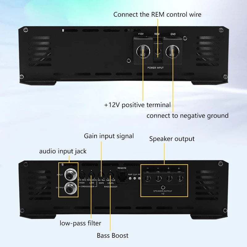 Bermans 5000W Mono Class D Car Amplifier With Low Distortion